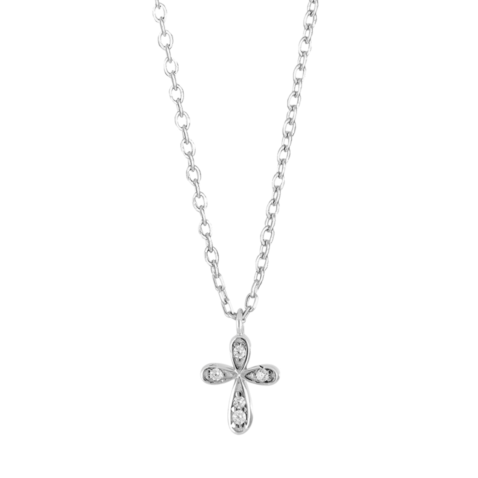 Halskette 925 Silber Kreuz mit Zirkonia | Gelbgold vergoldet jetzt online  bestellen! | JC Trauringe