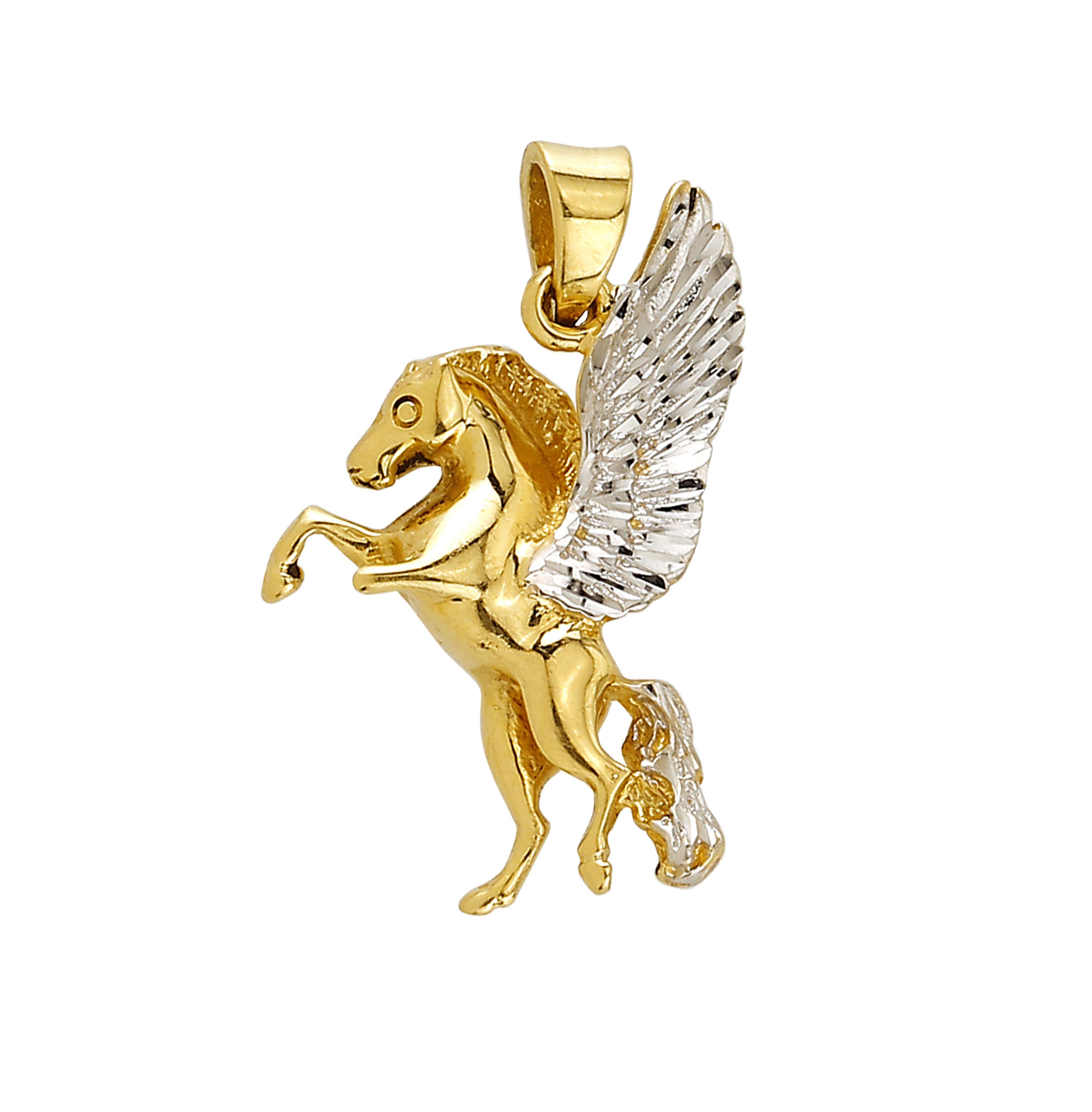 Goldanhänger Pegasus 585 Bicolor 8038