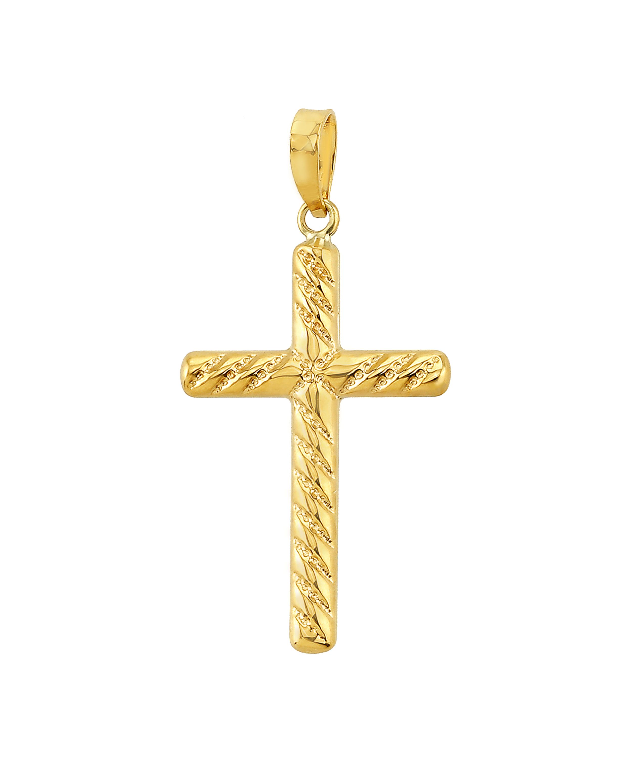 Goldanhänger Kreuz in 375 Gelbgold 8136