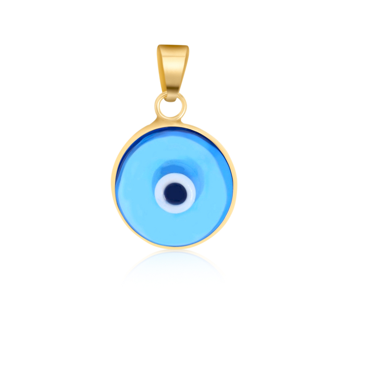 Goldanhänger blaues Auge in 585 Gelbgold 8002 jetzt online